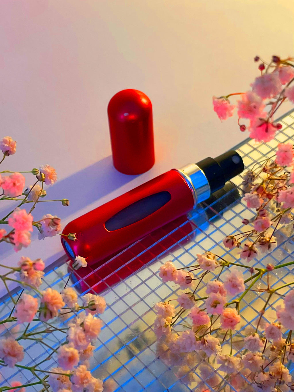 Dosificador de perfume recargable Rojo