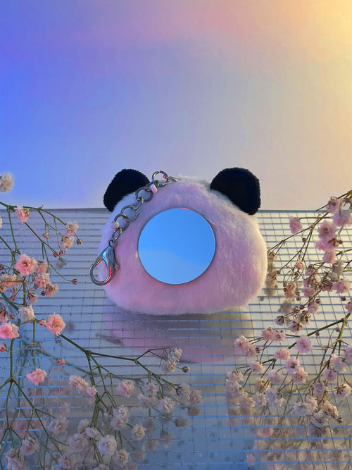 Llavero Oso de Peluche con Espejo